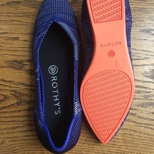 Bright Blue Birdseye w/Orange/Coral soles Worn 1x!